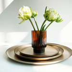 Stylish tray made of metal