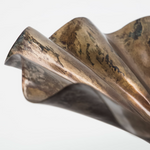 Fluted iron bowl with rustic look