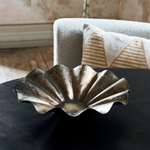 Fluted iron bowl with rustic look