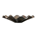 Fluted iron bowl with rustic look