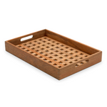 Tray with characteristic grating