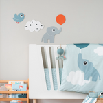 Wall decoration, Deer Friends, multi-fabric