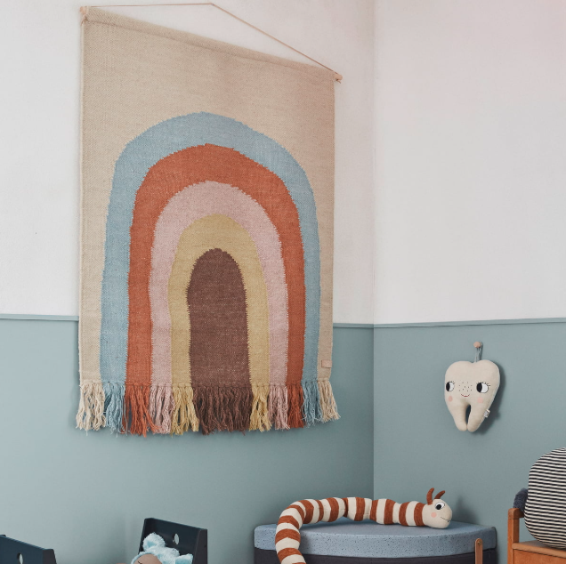 Tapestry in the colors of the rainbow