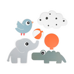 Wall decoration, Deer Friends, multi-fabric