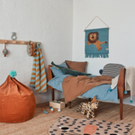 Children's tapestry with animal motif, lion