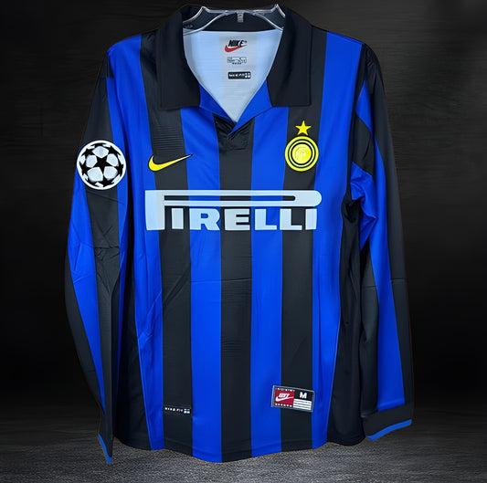 Inter Milan 1998-99 Home Long Sleeve Soccer Jersey Men's RONALDO #9