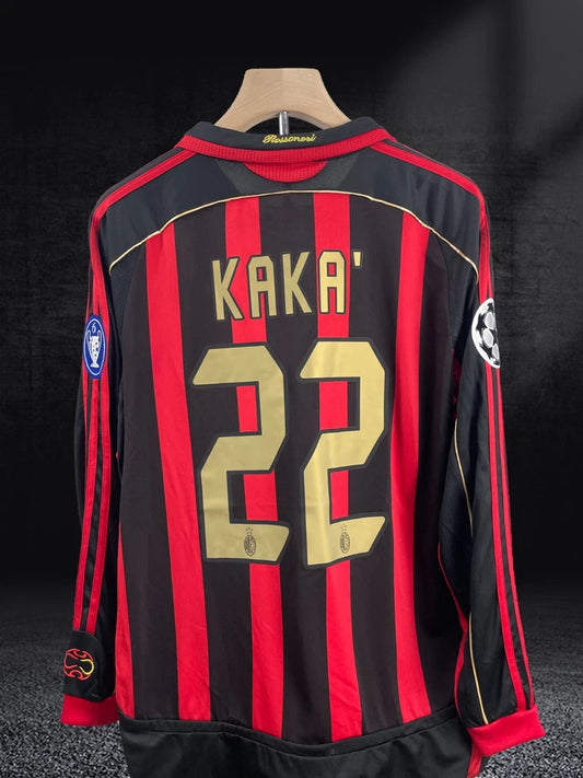 AC Milan 07-08 Home Jersey – Champions League – Kaka #22 Long Sleeve