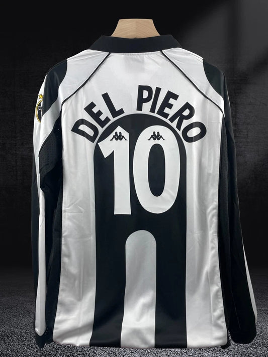 Del Piero #10 Juventus 1997 Home Serie A Vintage Long Sleeve Jersey